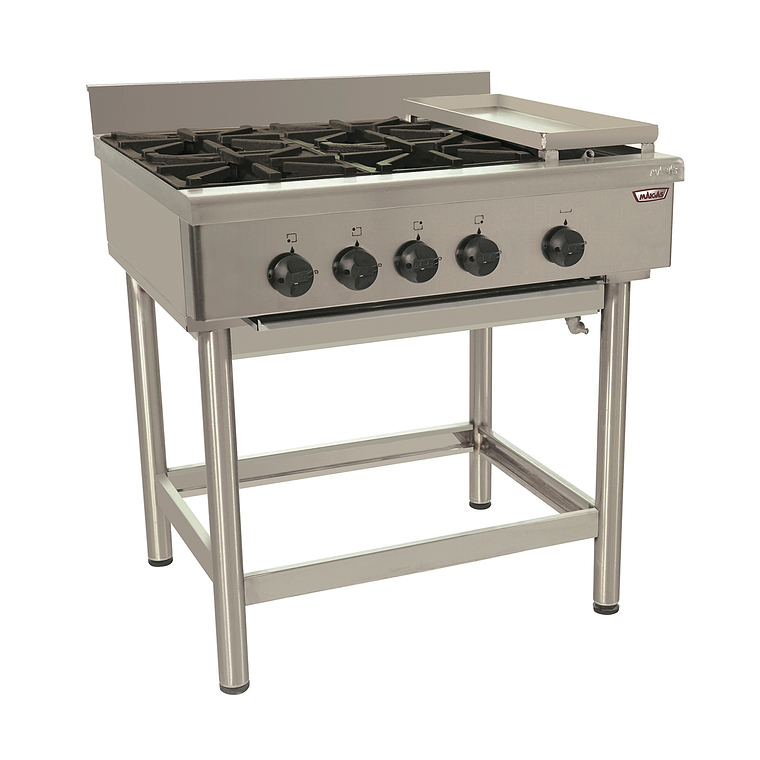 Anafe 4 parrillas 30x30 cm. + Chq. GN 1