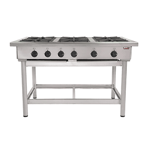 Anafe 6 parrillas 35x35 cm. GN