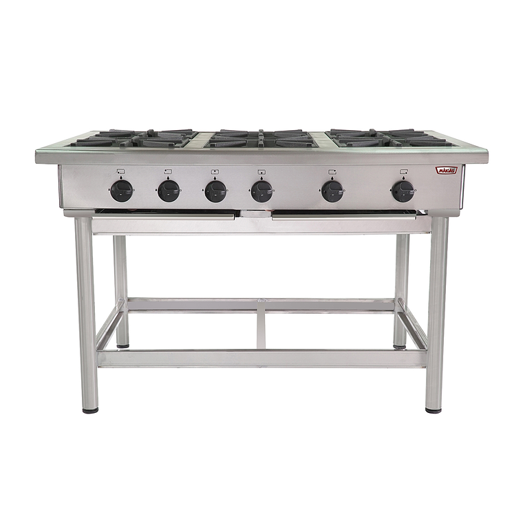 Anafe 6 parrillas 35x35 cm. GN 1