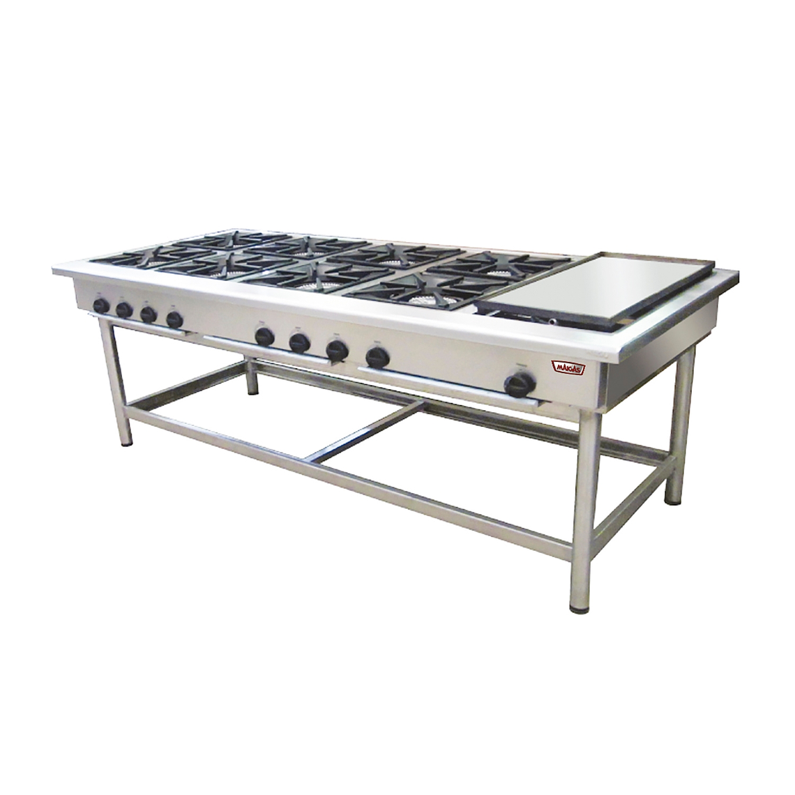 Anafe 8 parrillas 35x35 cm. + Chq. GN 1