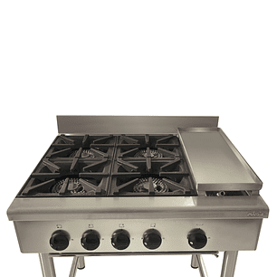 Anafe 4 parrillas 30x30 cm. + Chq. GN