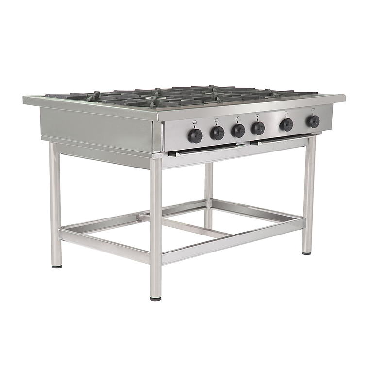 Anafe 6 parrillas 35x35 cm. GN 2