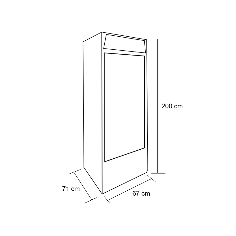 FREEZER VERTICAL 1 PUERTA DE VIDRIO 400 Litros 6
