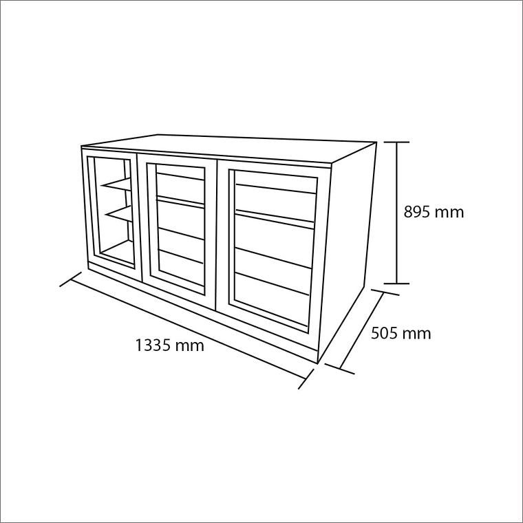COOLER BAJO 3 PUERTAS DE VIDRIO / ABAT. 2