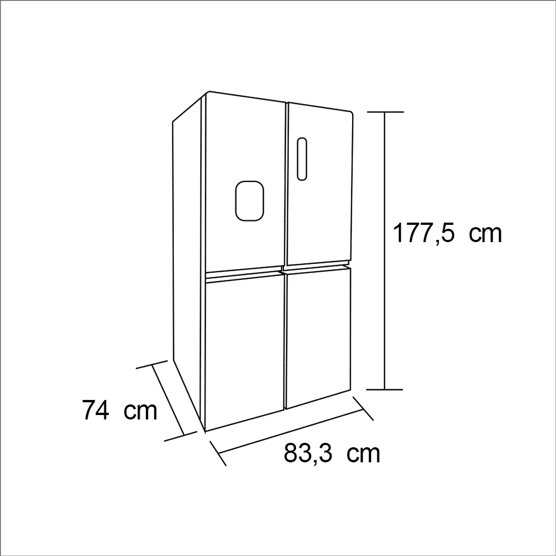 Refrigerador Side By Side 469 lts  4 Puertas 6