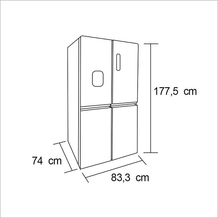 Refrigerador Side By Side 469 lts  4 Puertas 6