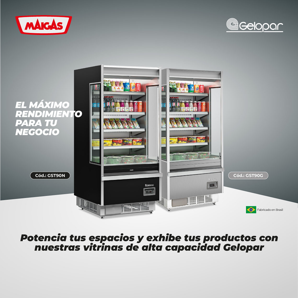 Expositor Mural refrigerado  900 mm. Negro 4