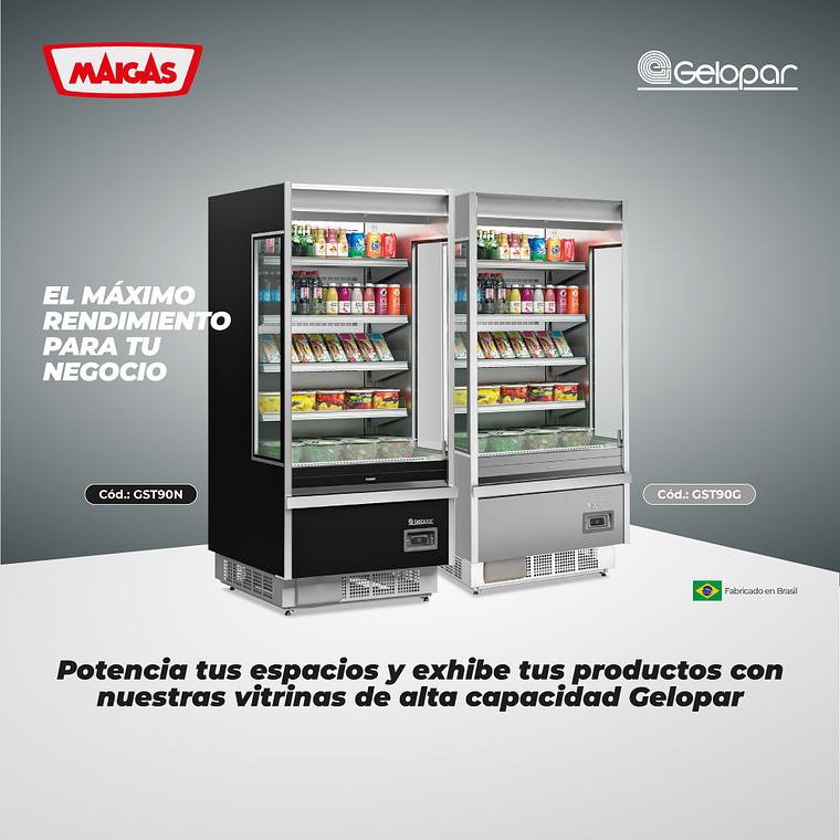 Expositor Mural refrigerado  900 mm. Negro 4