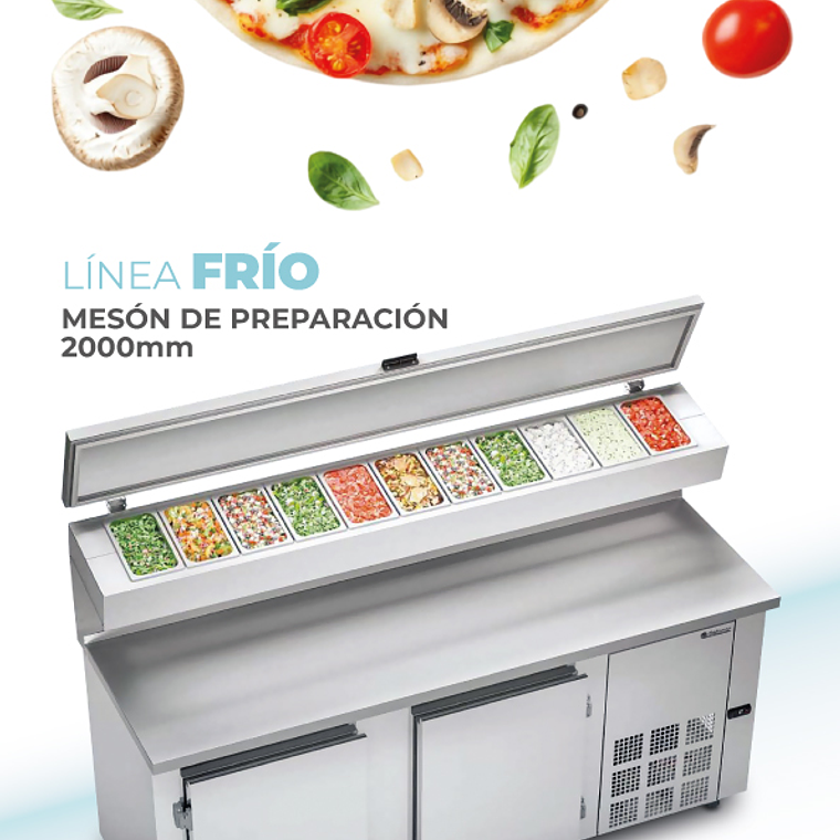 Meson de Preparacion 2.000 mm. Inox 6