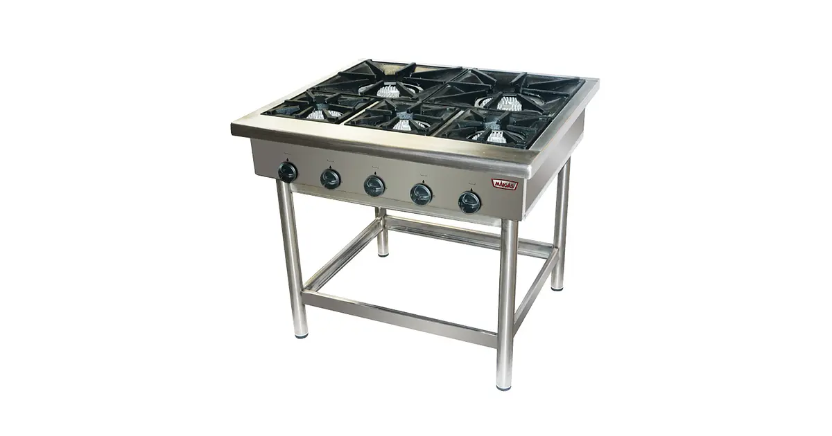 Anafe 5 parrillas (2 de 43×43 y 3 de 27×27) GLP - Retaildigital.cl