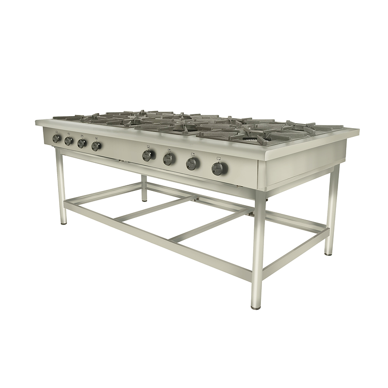 Anafe 8 parrillas 35x35 cm. GLP 2