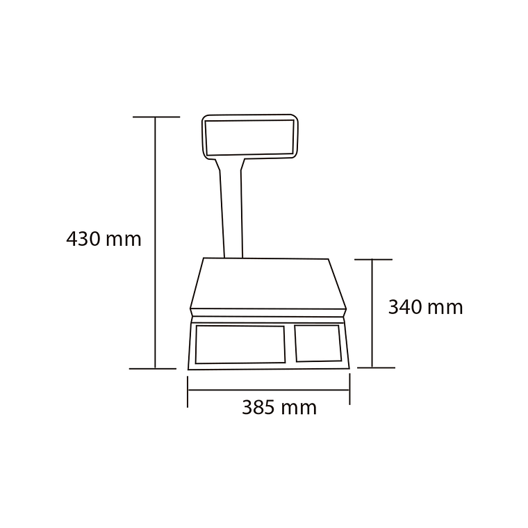 Balanza Electronica 30 KG. Visor lateral 3