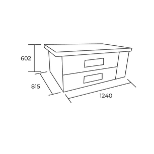 BASE REFRIGERADA 1240 X 815 X 602 MM.