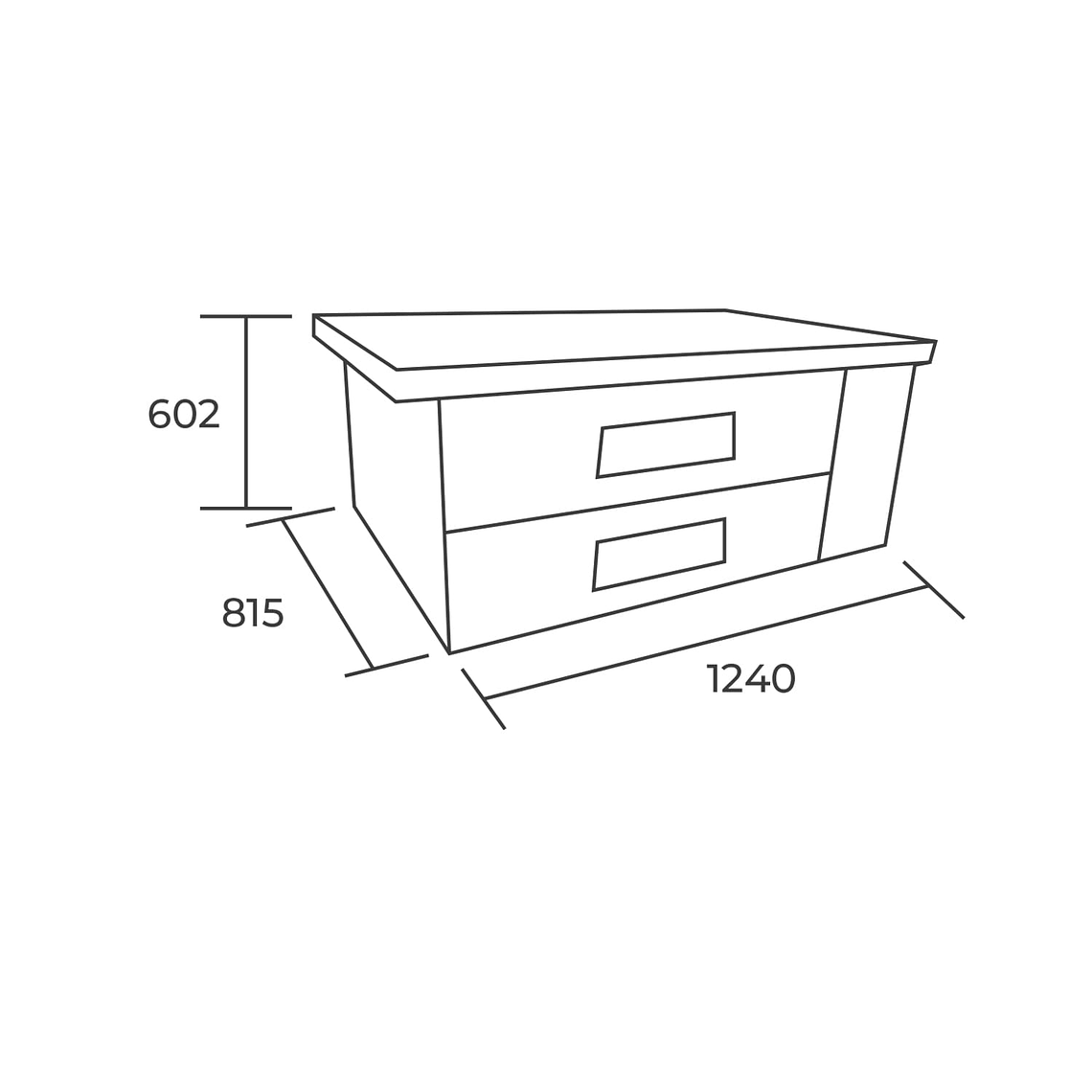 BASE REFRIGERADA 1240 X 815 X 602 MM. 2