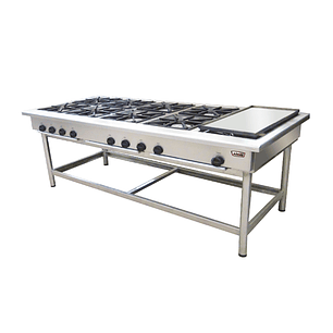 Anafe 8 parrillas 35x35 cm. + Chq. GLP