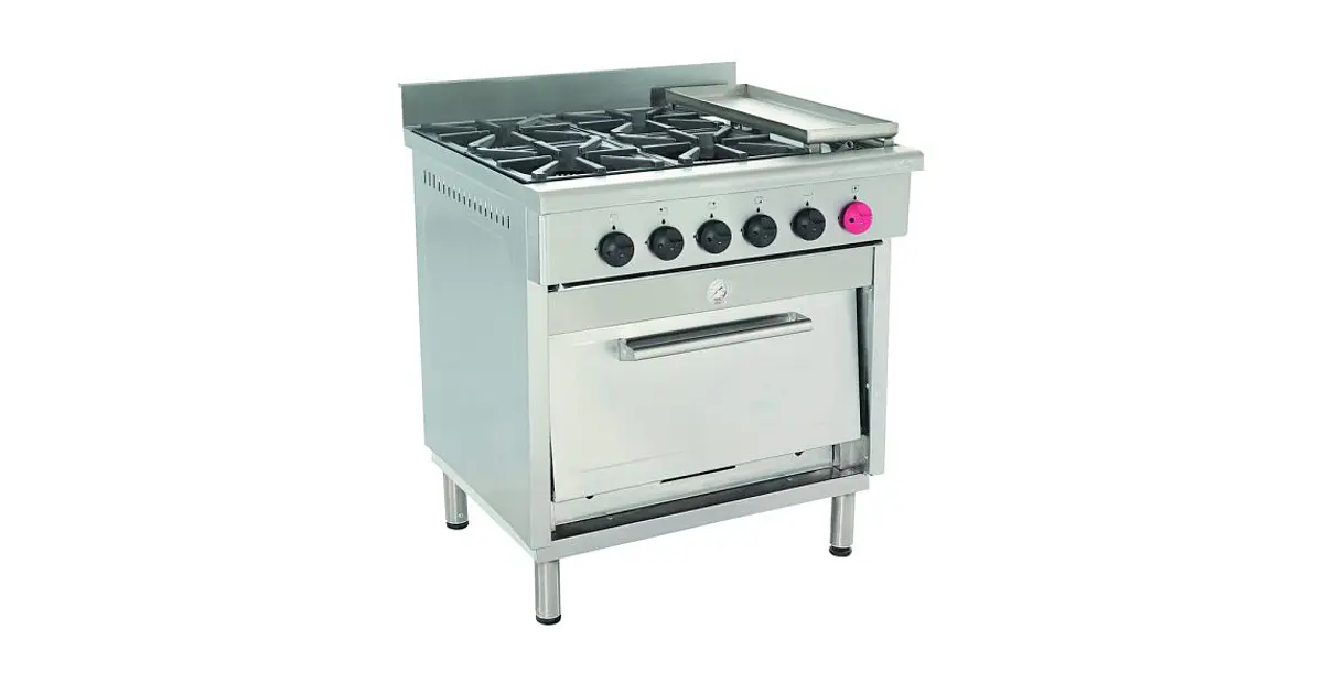Cocina  4 Pl.+ 1 Horno + Chq. GN - Retaildigital.cl