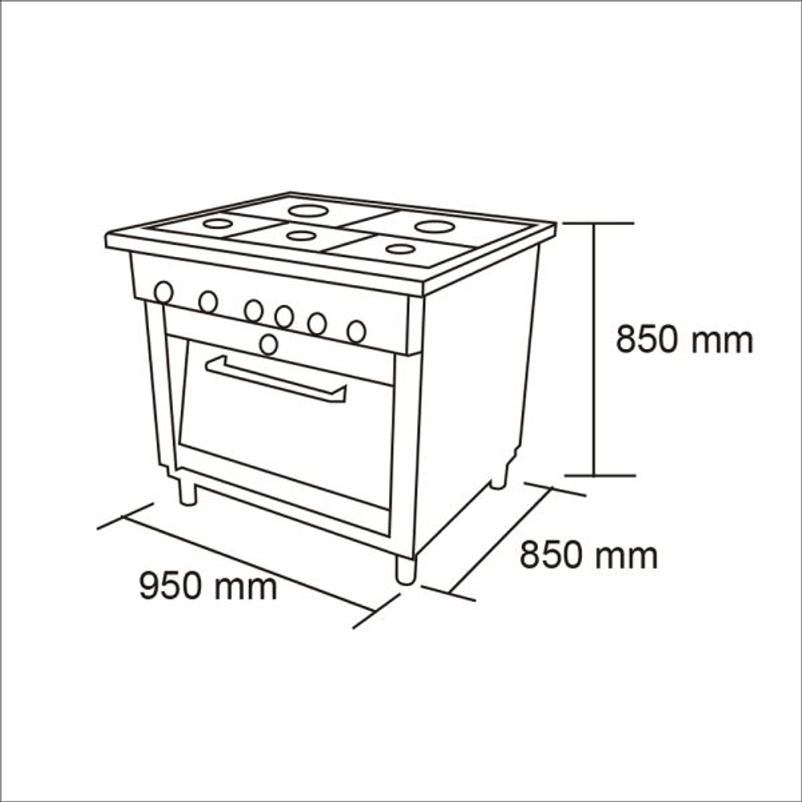 Cocina  5 Pl. + 1 Horno  GN 4