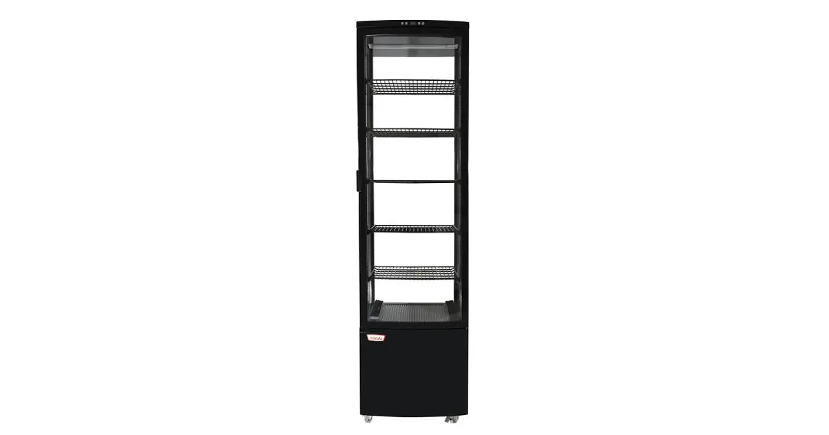 Vitrina pastelera vertical 288 lt. Negra - Retaildigital.cl