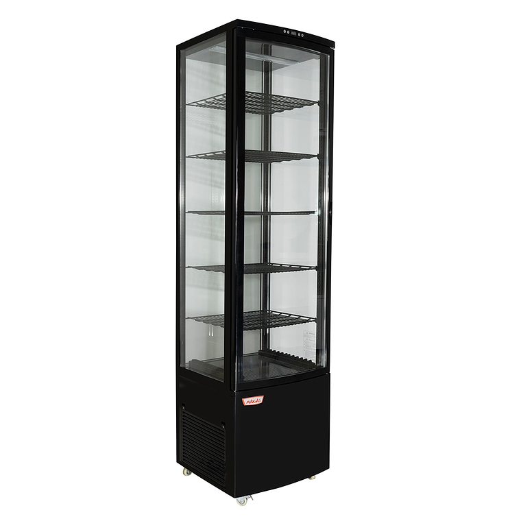 Vitrina pastelera vertical 288 lt. Negra 3