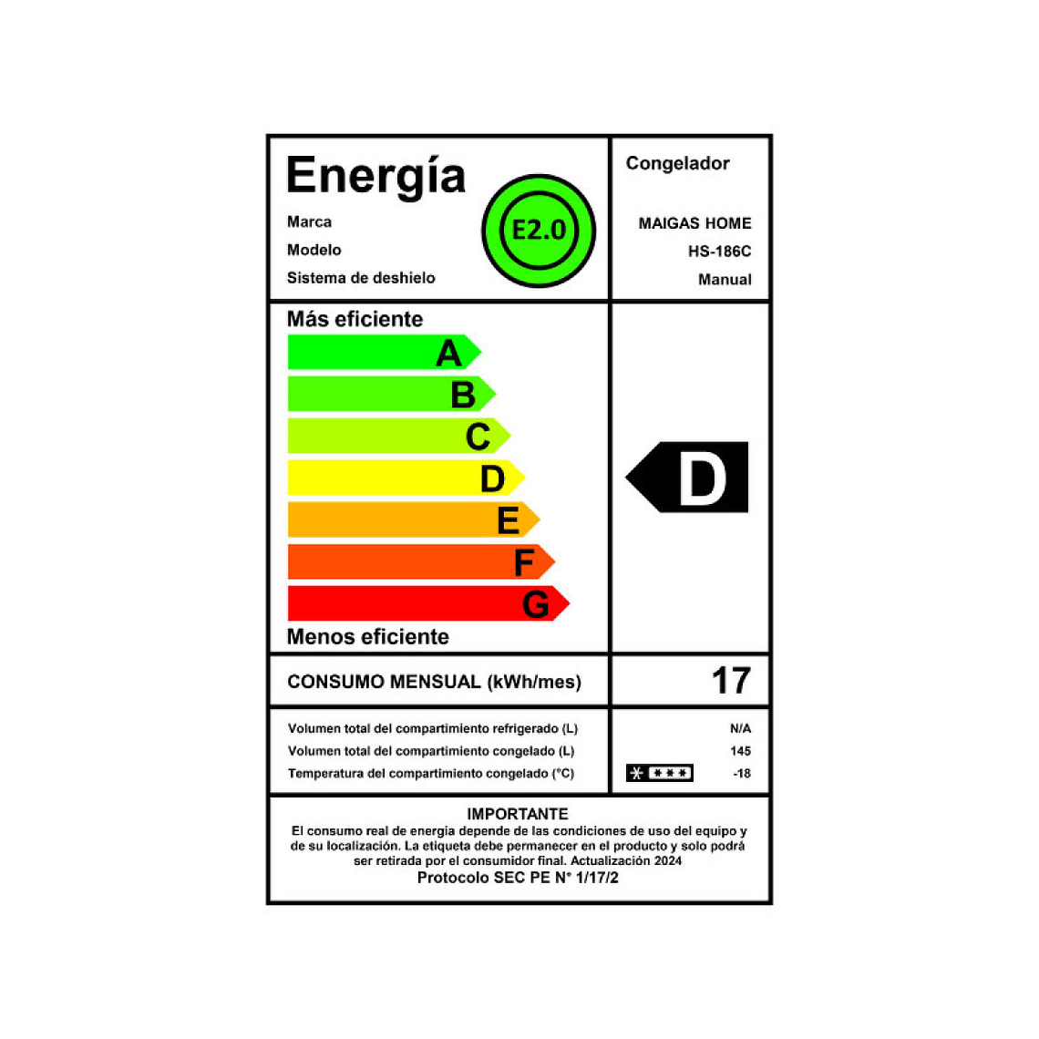 Congelador dual tapa dura 145 LT 6