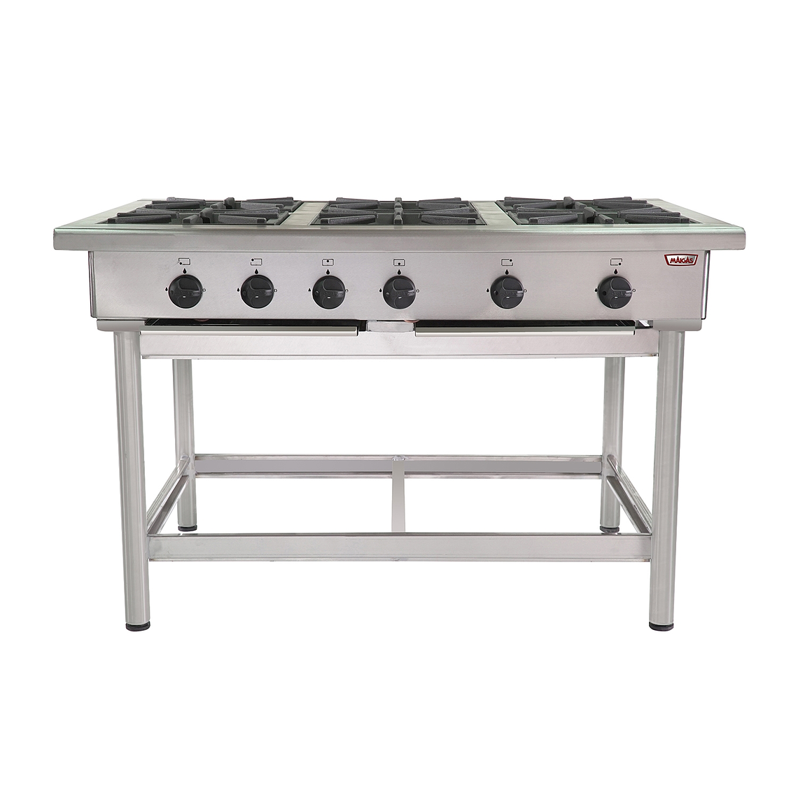 Anafe 6 parrillas 35x35 cm. GLP 2