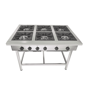 Anafe 6 parrillas 35x35 cm. GLP