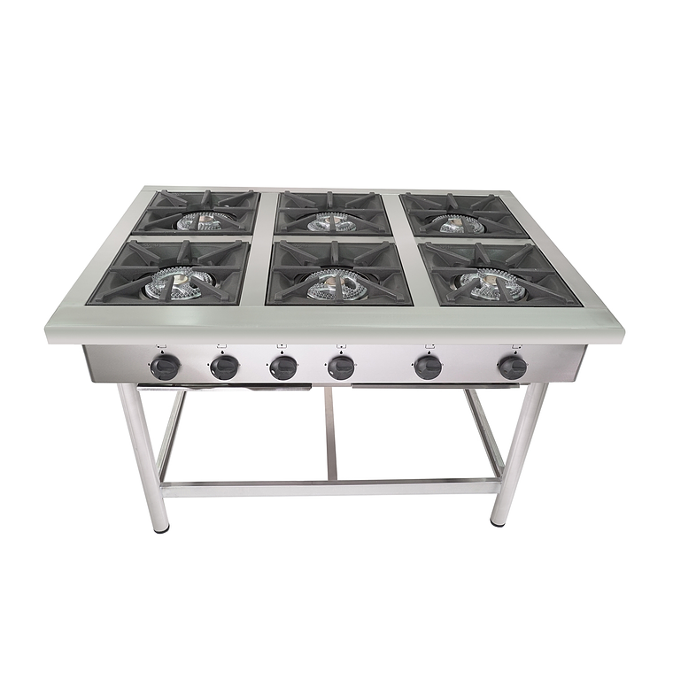 Anafe 6 parrillas 35x35 cm. GLP 1