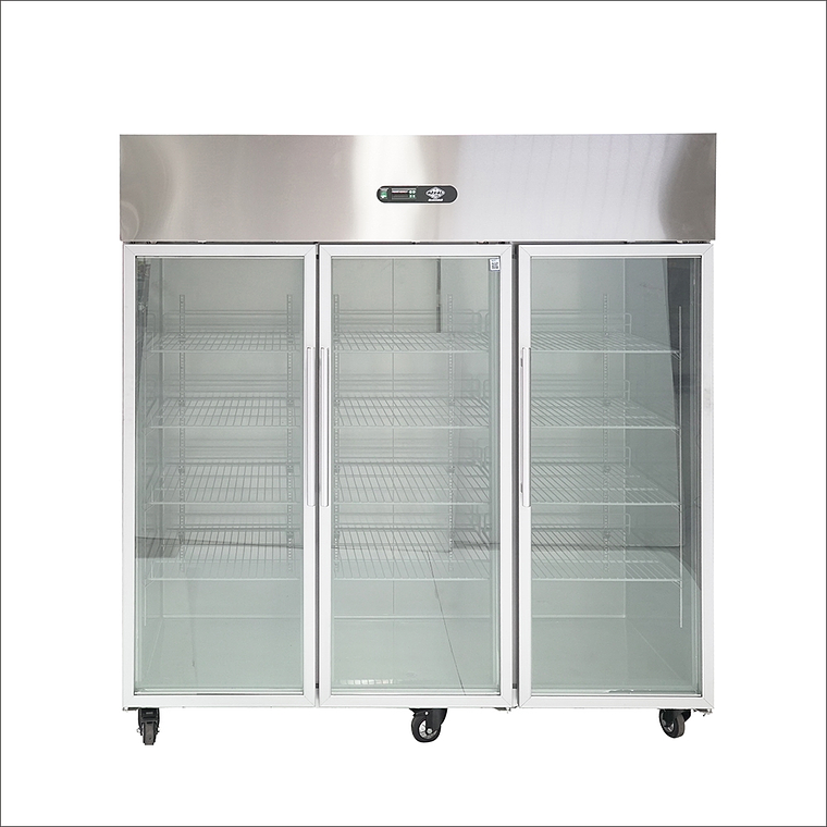 Refrigerador A.I.  3 puertas de vidrio  1500 lt 1