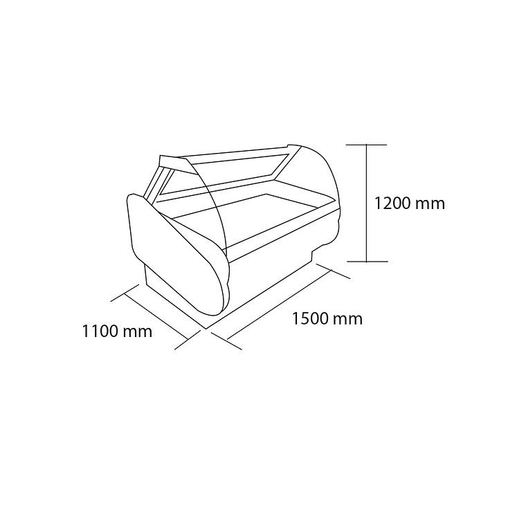 Vitrina rotisera 1500 mm. 520 LT. 2