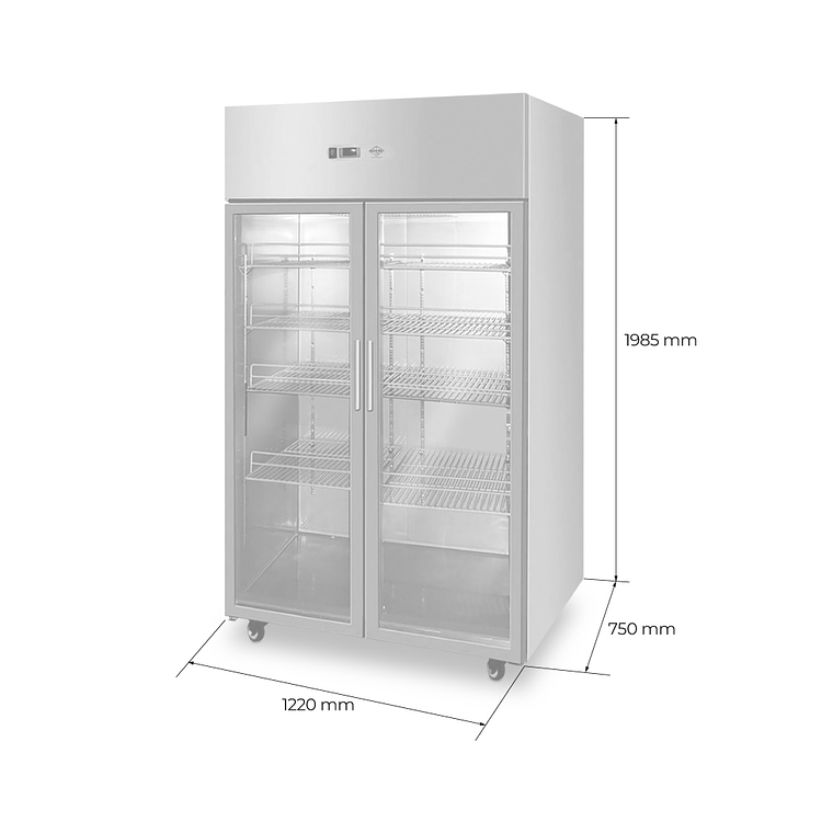 Congelador  A.I.  2 puertas de vidrio 1000 lt 3