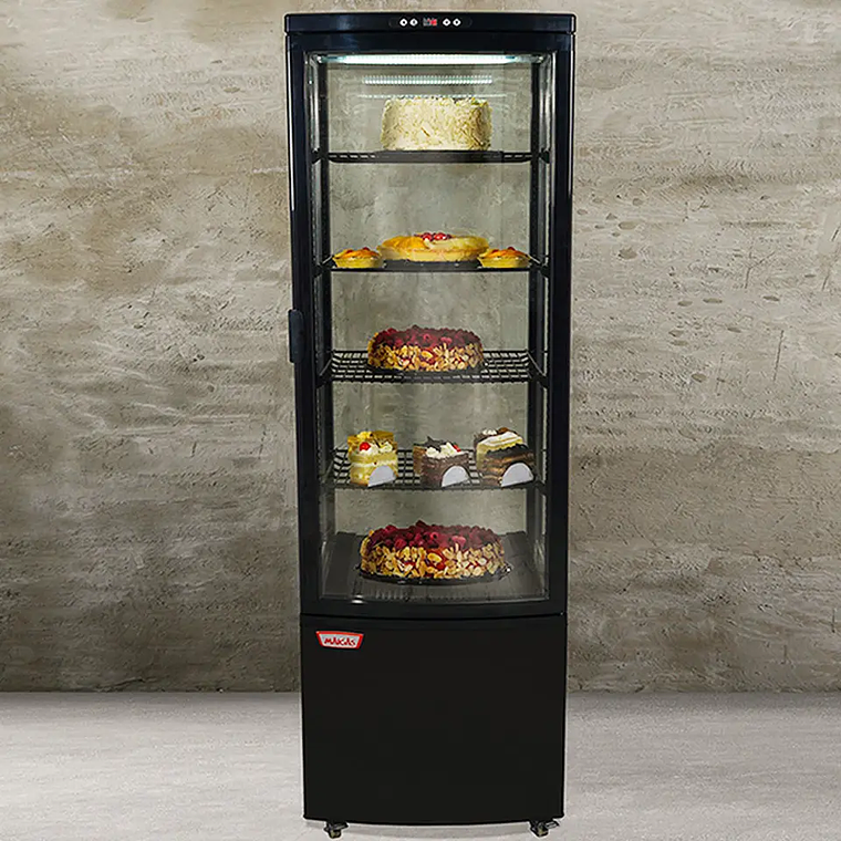 Vitrina pastelera vertical 218 lt negra 1