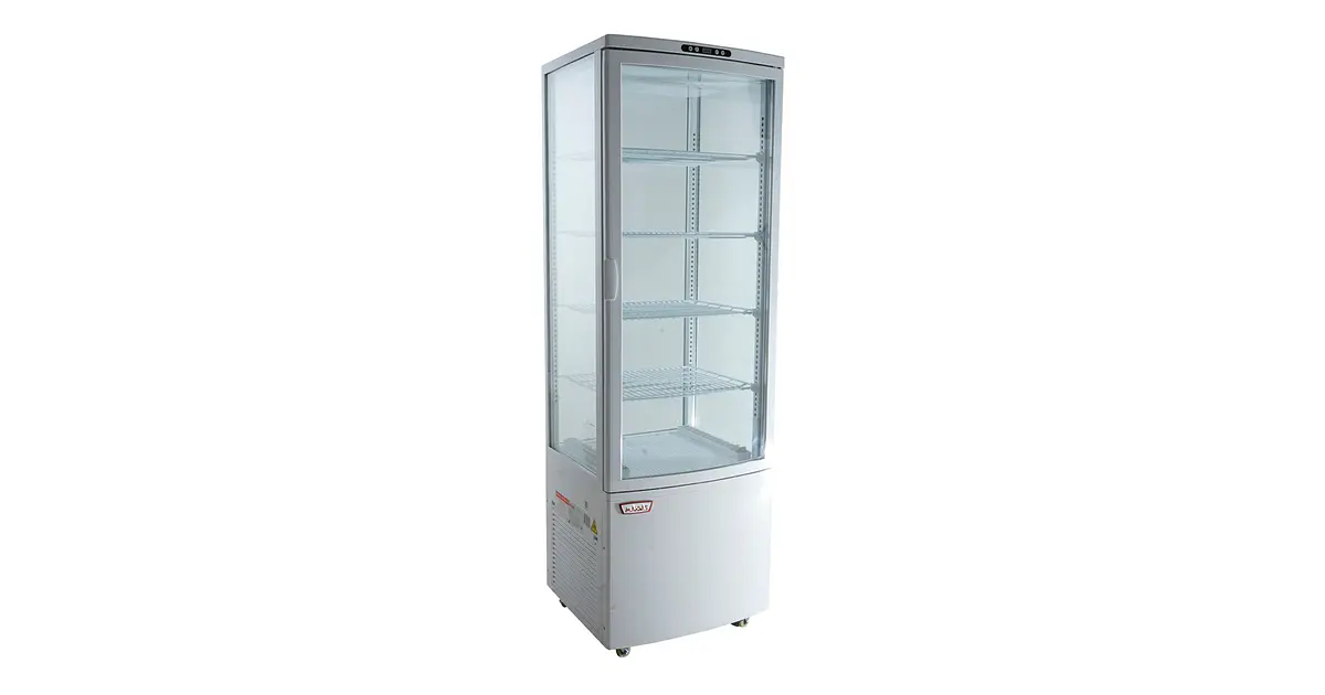 Vitrina pastelera vertical 218 lt Blanca - Retaildigital.cl