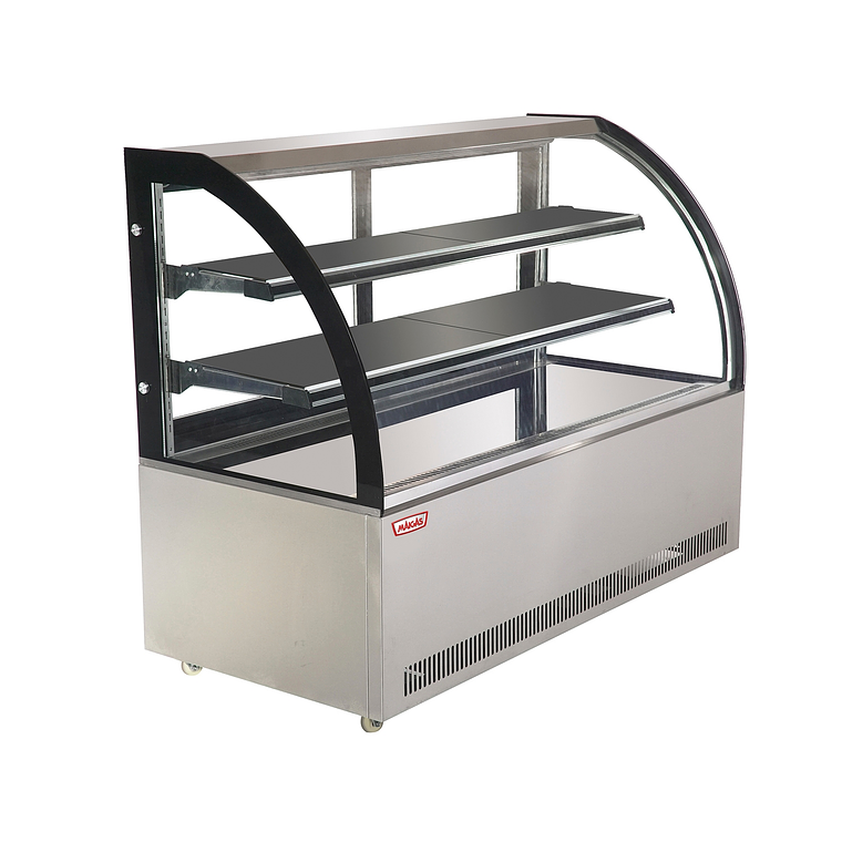 Vitrina pastelera curva 1500x750x1200mm 2