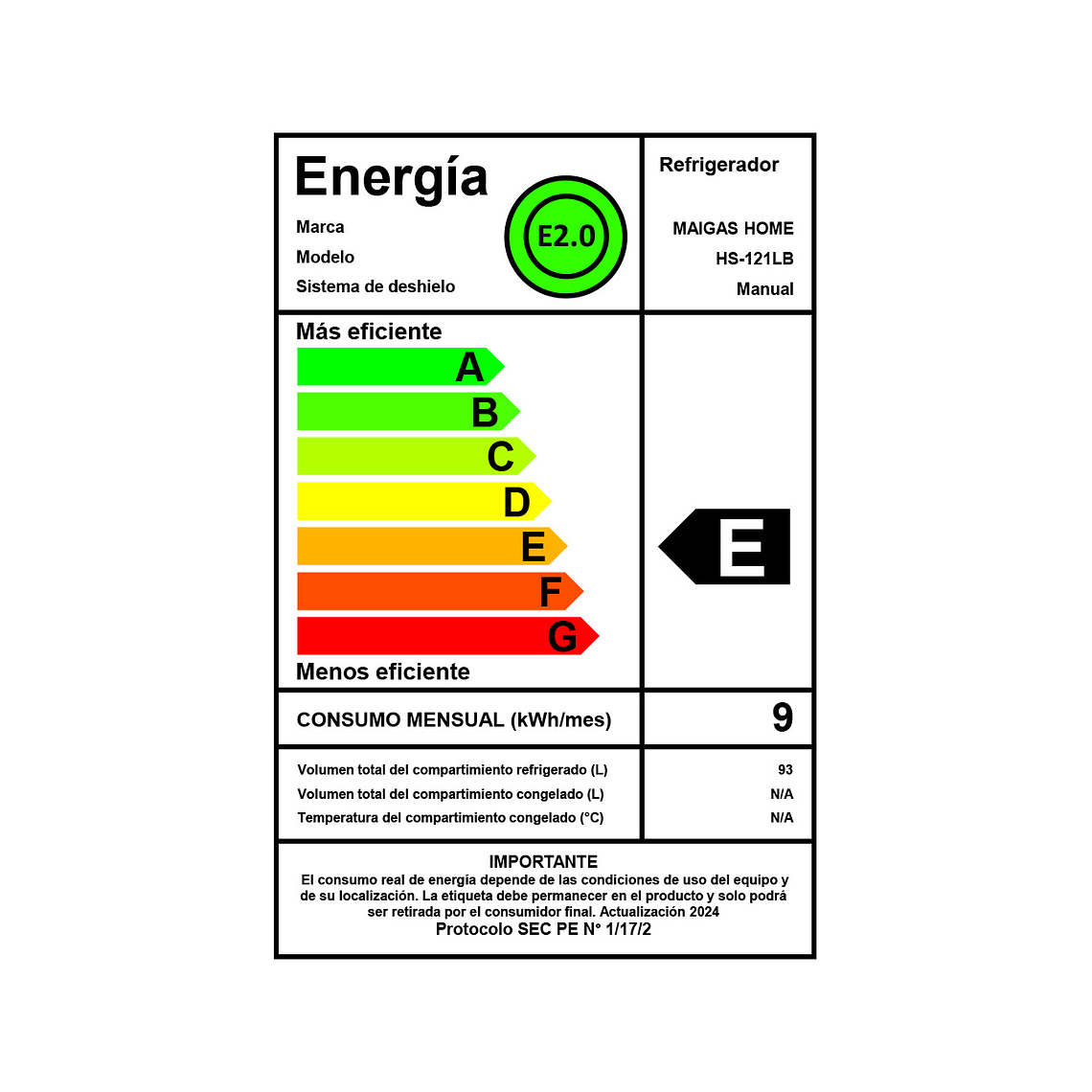 FRIGOBAR RETRO 93 LT.  BLANCO 6