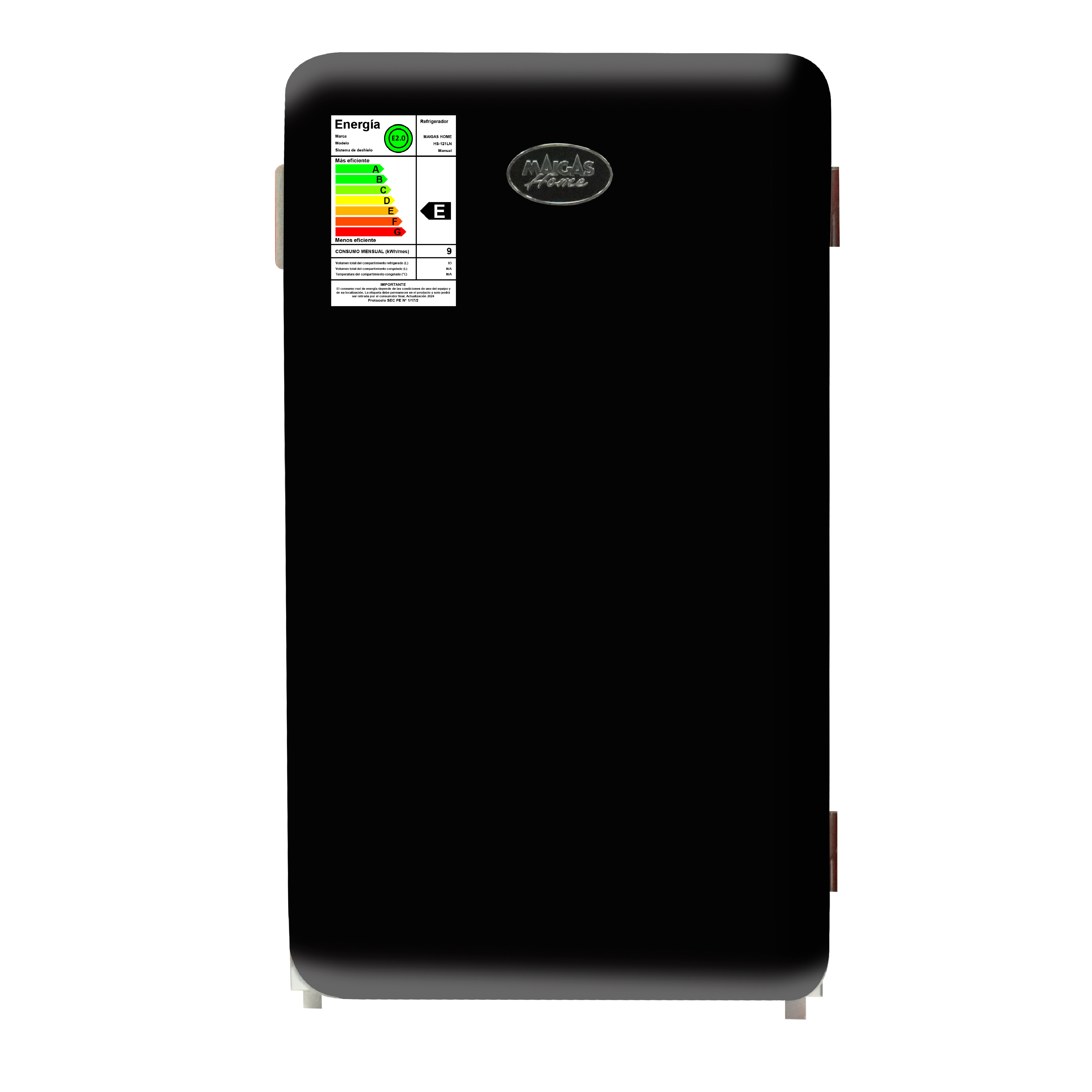 FRIGOBAR RETRO 93 LT. NEGRO - Retaildigital.cl