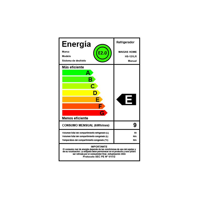 FRIGOBAR RETRO 93 LT. ROJO 5