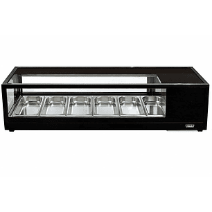 Vitrina de Sushi Recta 1529 mm. Negra