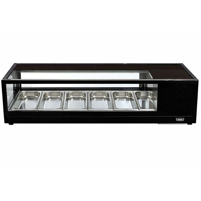 Vitrina de Sushi Recta 1529 mm. Negra 1