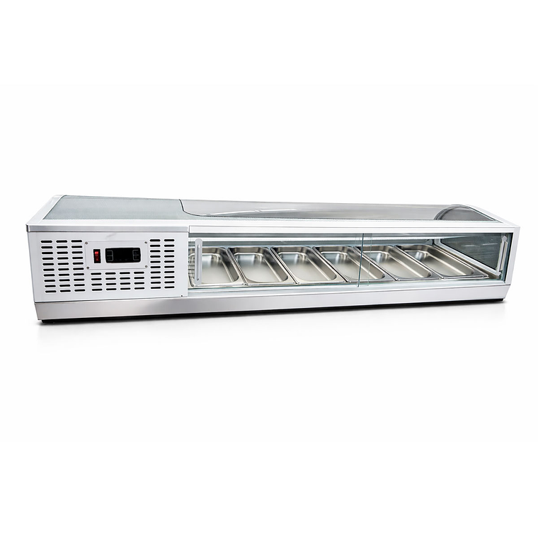 Vitrina de Sushi Curva 1529 mm. Blanca 3