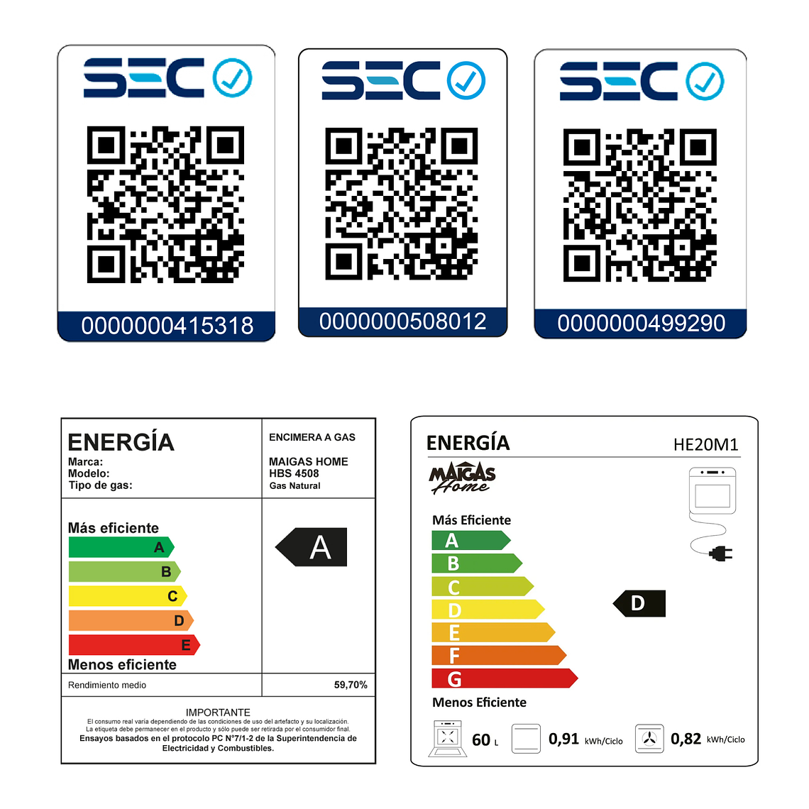 Kit Horno 60 litros con spiedo + Encimera a gas 4 quemadores + Campana decorativa rectangular	 7