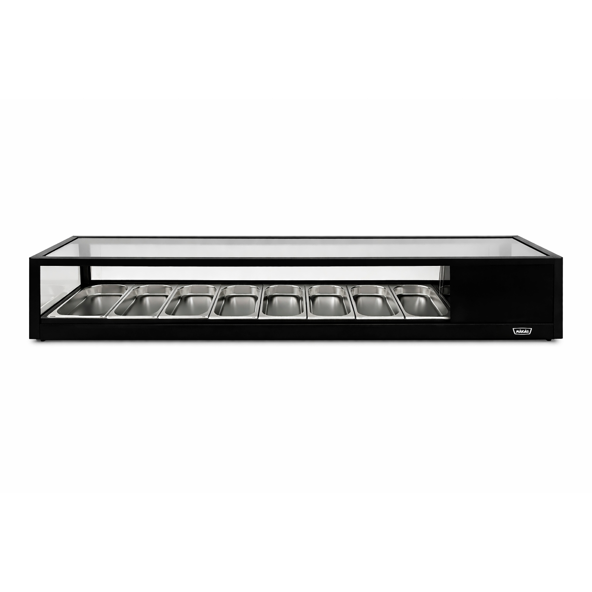 Vitrina de Sushi Recta 1800 mm. Negra - Retaildigital.cl