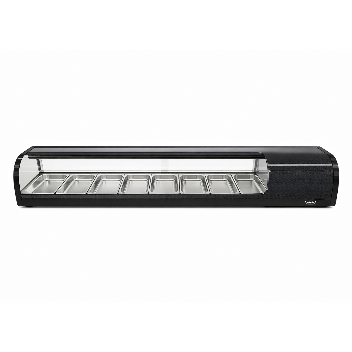 Vitrina de Sushi Curva 1800 mm. Negra - Retaildigital.cl