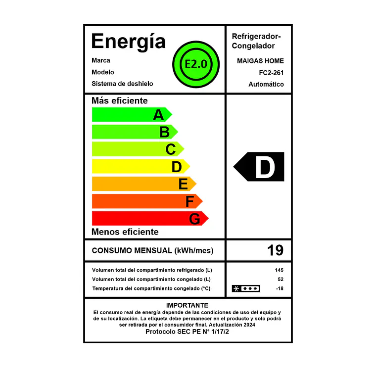 Refrigerador No Frost 196 lt. 5
