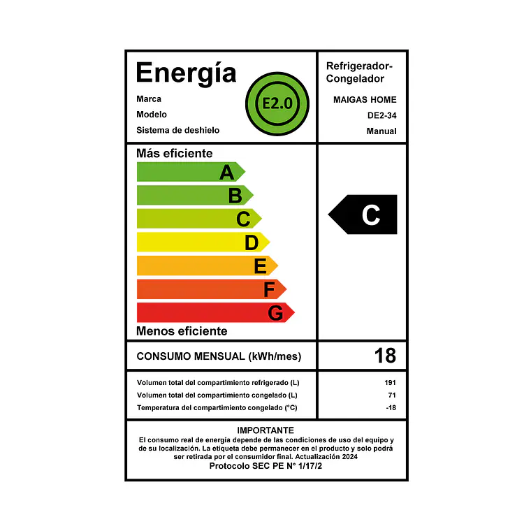 Refrigerador 262 Lts. Frío Directo 5