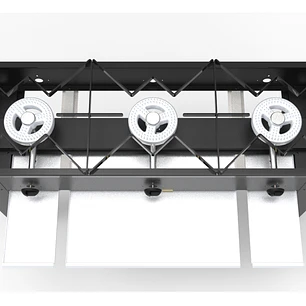 Anafe 3 Platos Alto 43x43 cm. GLP