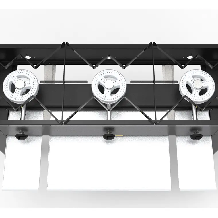 Anafe 3 Platos Alto 43x43 cm. GLP 2
