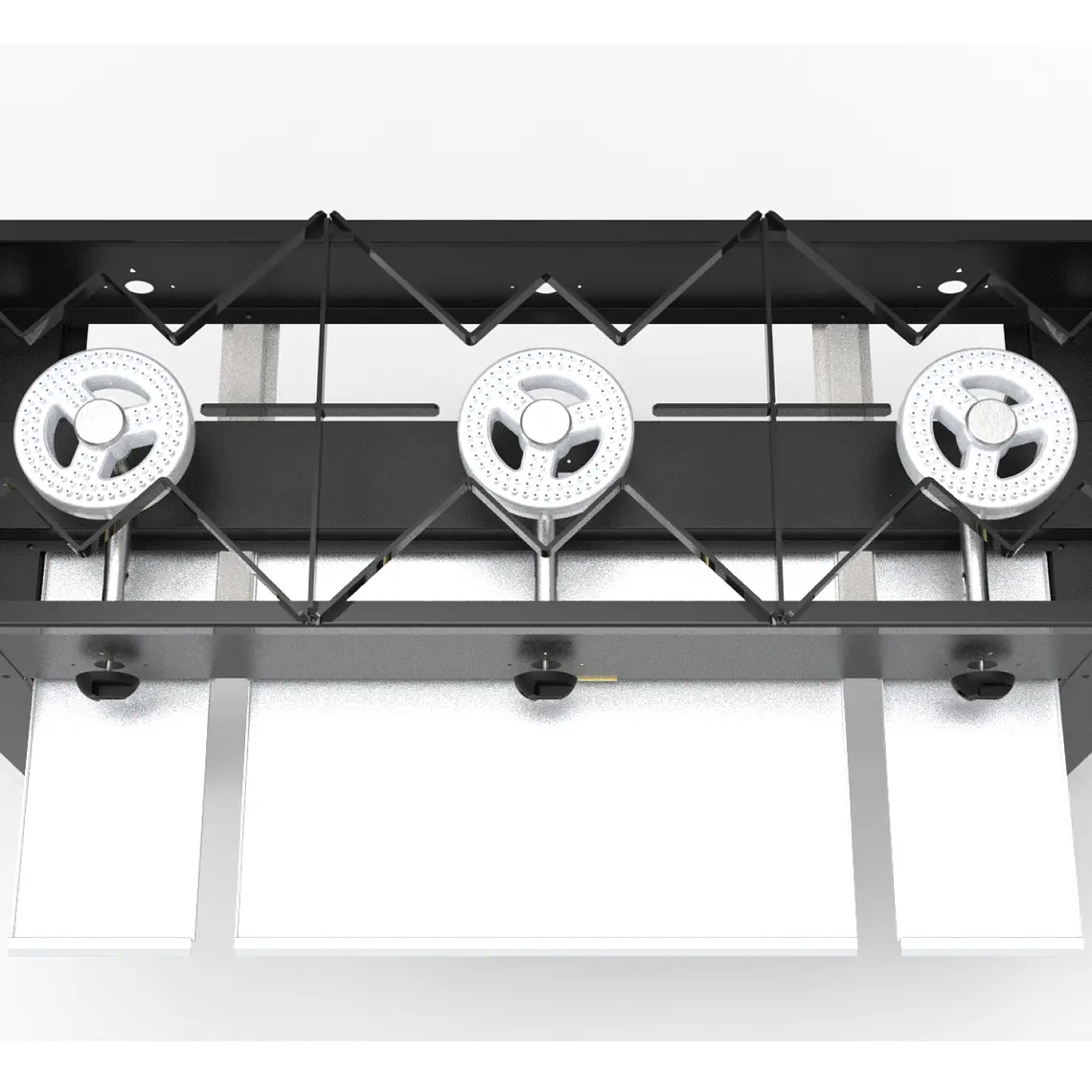 Anafe 3 Platos Alto 43x43 cm. GN 2