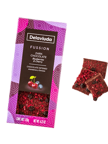 Chocolate Negro com Mirtilos e Cerejas