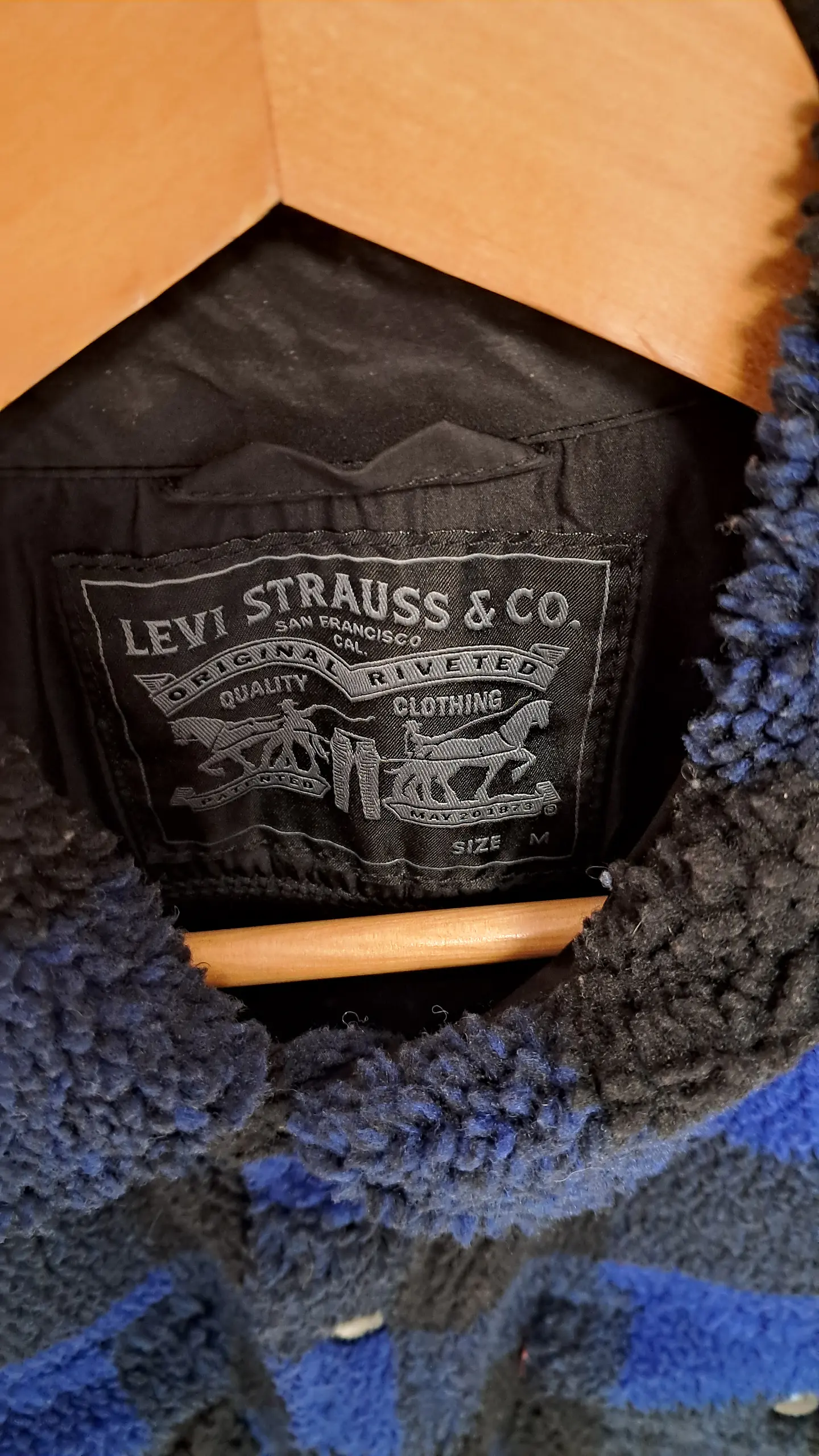 Levi's Sherpa Buffalo Plaid Shirt Jacket (Talla M) 2