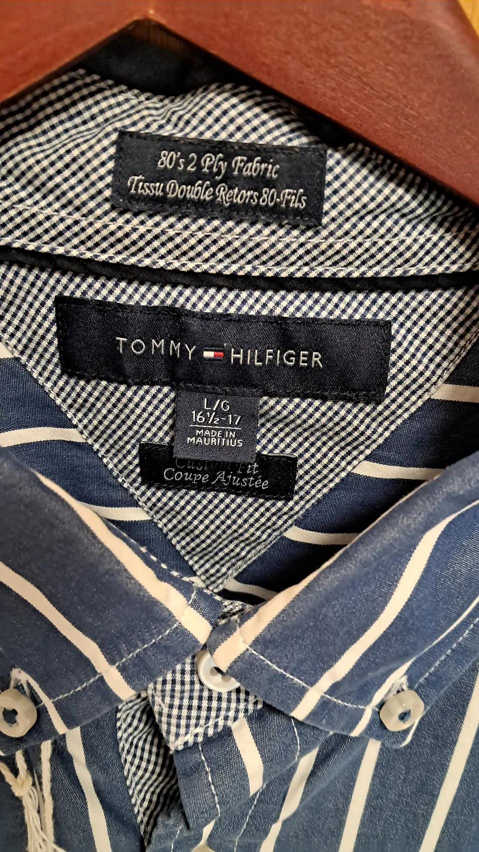 Tommy Hilfiger Custom Fit Striped Shirt (Talla L) 2